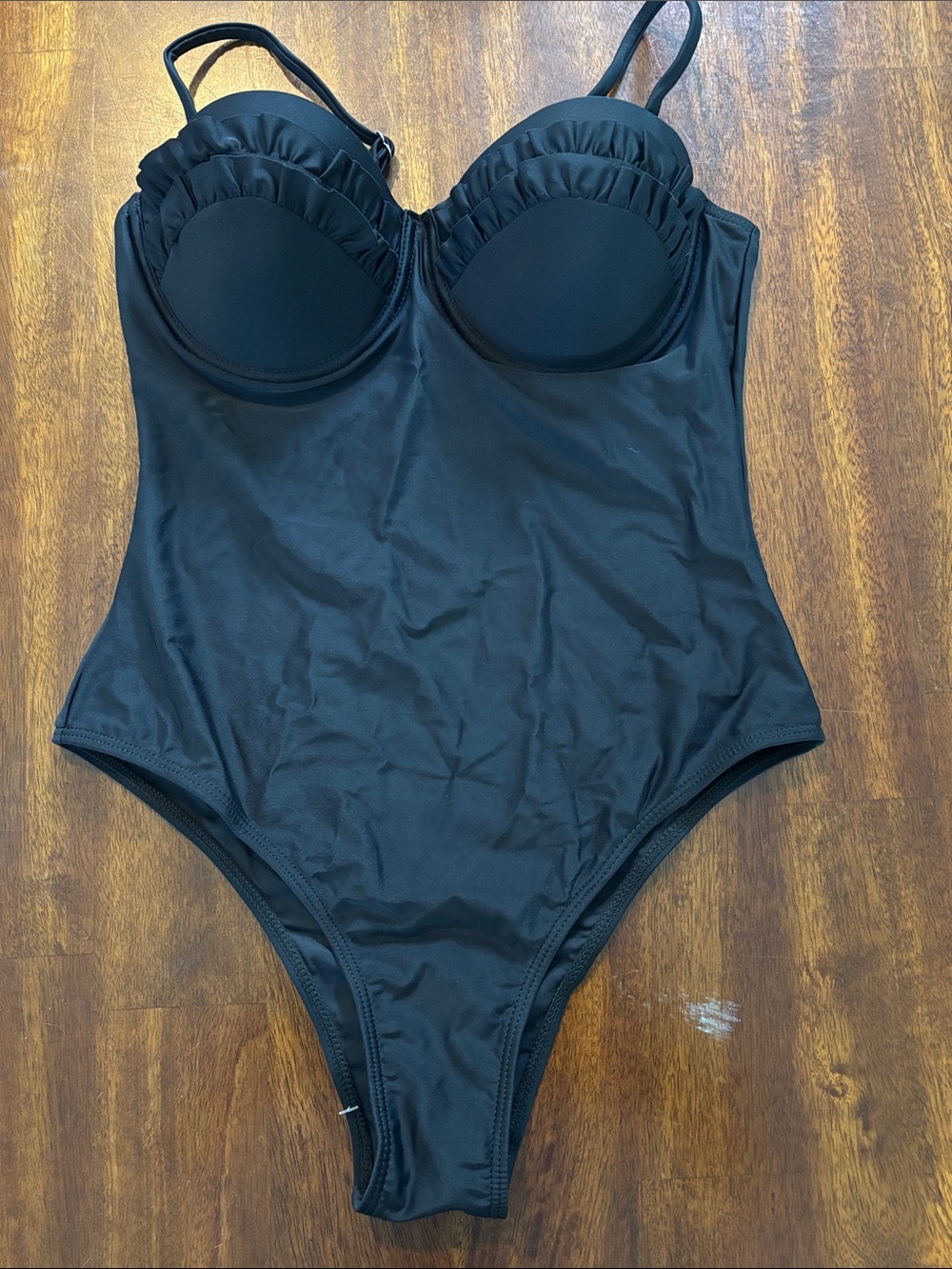 NWT Cupshe Black One piece swim suit.